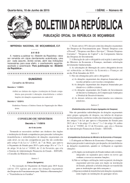 Decreto n.º 11/2015, 10 de Junho