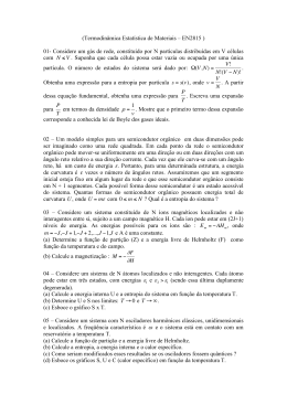(Termodinâmica Estatística de Materiais – EN2815 ) 01