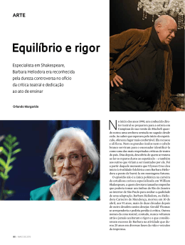 equilíbrio e rigor - Revista Pesquisa FAPESP