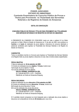 PODER JUDICIÁRIO ESTADO DO AMAZONAS Comissão