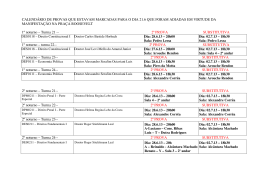 calendário de provas que estavam marcadas para o dia 21.6 que
