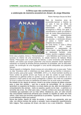 a celebração da memória ancestral em Amani, de Jorge Dikamba