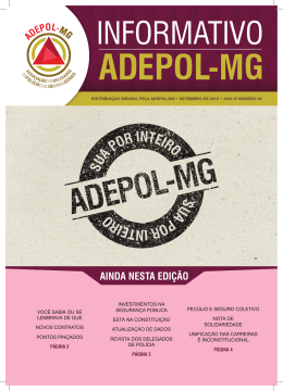 Informativo ADEPOL-MG 39 - Associação dos Delegados da Polícia