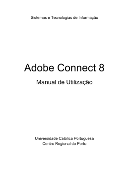 Adobe Connect 8 - Católica Porto - Universidade Católica Portuguesa