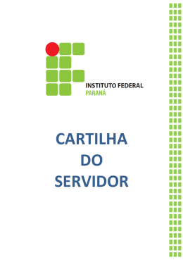 CARTILHA DO SERVIDOR
