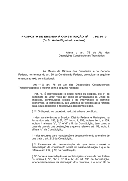 proposta de emenda à constituição n , de 2015