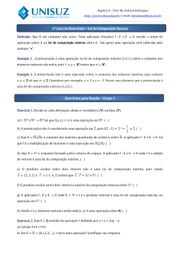 Álgebra II - Introdução - Prof. Ms. Robson Rodrigues da Silva
