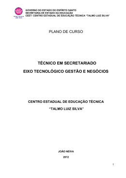 PLANO DE CURSO - CEET – Talmo Luiz Silva