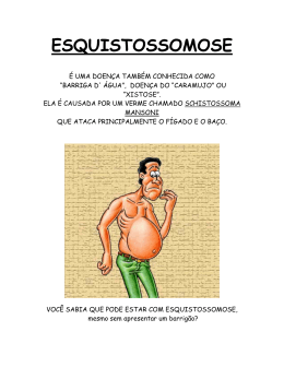 ESQUISTOSSOMOSE - Secretaria da Saúde
