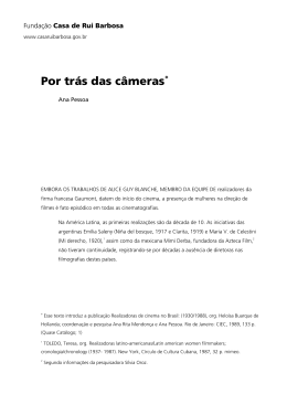 Por trás das câmeras - Fundação Casa de Rui Barbosa