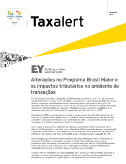 Alterações no Programa Brasil Maior