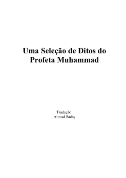 Uma Seleção de Ditos do Profeta Muhammad - IBEI