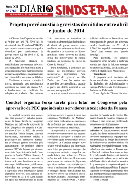 Projeto prevê anistia a grevistas demitidos entre abril e junho de 2014