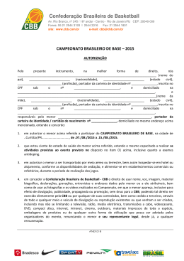 Formulário CBB - Federação Catarinense de Basketball