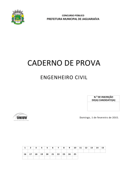 Engenheiro Civil - Prefeitura Mun. de Jaguariaíva