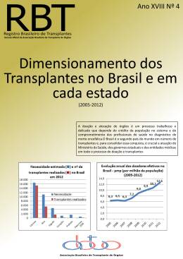 RBT - 2012 - ABTO | Associação Brasileira de Transplante de Órgãos
