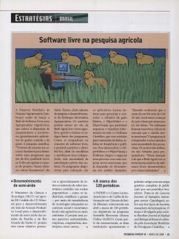 Software livre na pesquisa agrícola