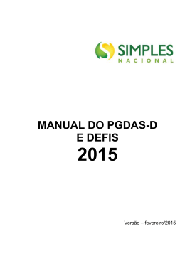 Manual PGDASD 2015