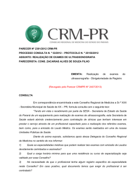PARECER Nº 2391/2012 CRM-PR PROCESSO CONSULTA N. º 53
