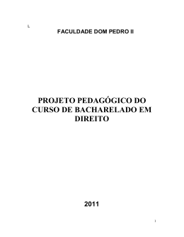 PPC de Direito - Faculdade Dom Pedro II