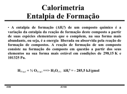 Calorimetria Entalpia de Formação