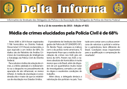Média de crimes elucidados pela Polícia Civil é de 68%