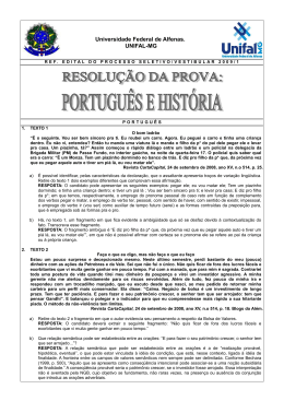 Português e História - Unifal-MG