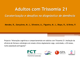 Demência na População Adulta com Trissomia 21