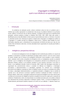 Linguagem e inteligência: - Revista Iberoamericana de Educación
