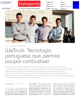 WeTruck: Tecnologia portuguesa que permite poupar combustível