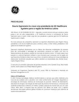 Daurio Speranzini é o novo vice presidente da GE Healthcare