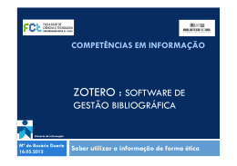 zotero - Biblioteca FCT/UNL