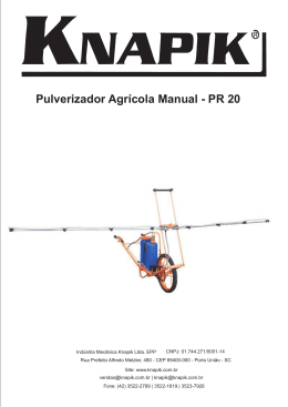 Pulverizador Agrícola Manual - PR 20