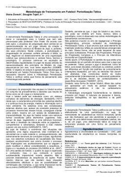 Metodologia de Treinamento em Futebol: Periodização Tática