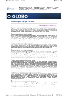 Veículo: O Globo On Line / Coluna Economia