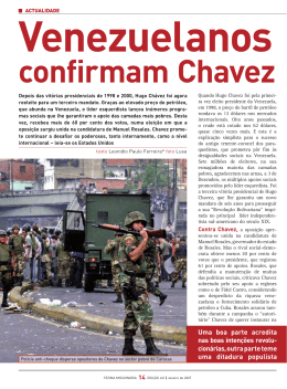 Venezuelanos confirmam Chavez