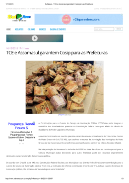 TCE e Assomasul garantem Cosip para as Prefeituras - TCE