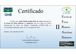 Certificado - CIFMC - Universidade de Brasília