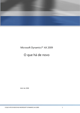 Microsoft Dynamics™ AX 2009