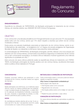 Regulamento - APED - Associação Portuguesa Para o Estudo da Dor