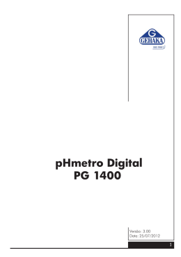pHmetro Digital PG 1400