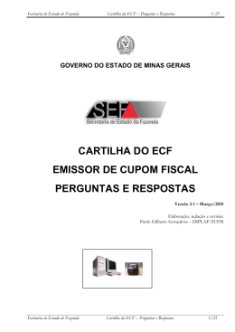 MANUAL DO INTERVENTOR ECF - Secretaria de Estado de