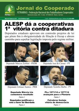 ALESP dá a cooperativas 1ª vitória contra ditadura