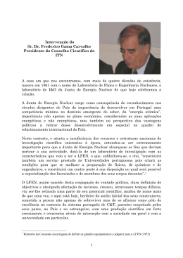 Intervenção do Sr. Dr. Frederico Gama Carvalho Presidente do