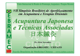 Acupuntura Japonesas e Técnicas Associadas
