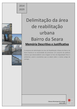 Delimitação da área de reabilitação urbana Bairro da Seara