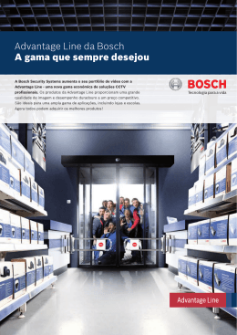Advantage Line da Bosch A gama que sempre desejou