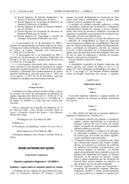 Decreto Legislativo Regional n.° 23/2006/A de 12 de Junho
