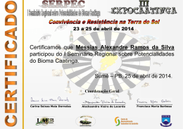 Certificamos que Messias Alexandre Ramos da Silva - CDSA-UFCG