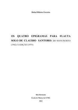 os quatro epigramas para flauta solo de claudio santoro